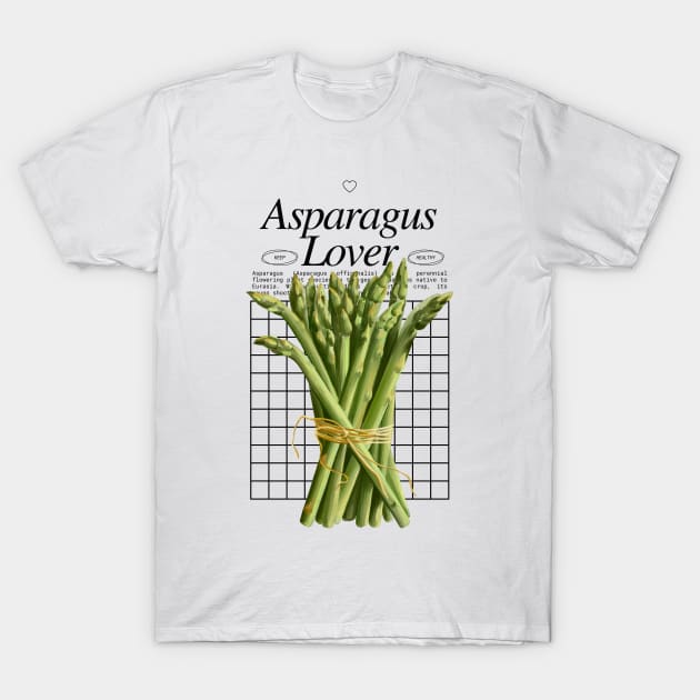 Asparagus Lover - Real Vegetables Food T-Shirt by Millusti